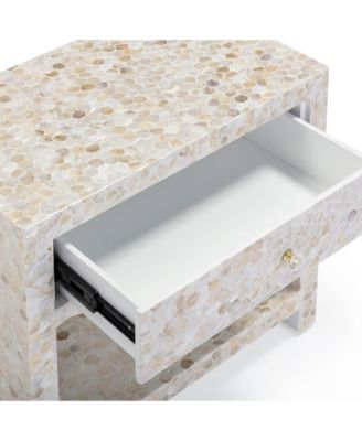 Piara Natural Mother of Pearl Inlaid Nightstand