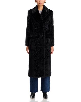 Textured Faux Fur Coat
