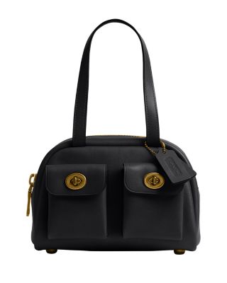 Leather Twin Turnlock Bag 20