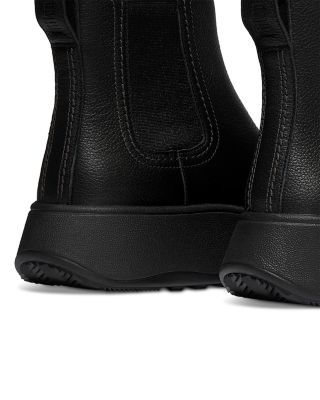 Women's F-Mode Stitch Warm Tumbled Leather Chelsea Boots