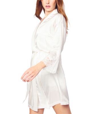 White Silk Lace Robe