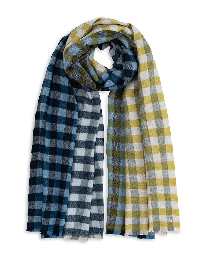 Echo Quarter Check Wrap In Blue