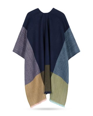 Colorblock Poncho
