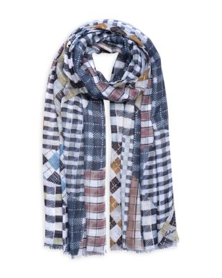 Patch Plaid Wrap