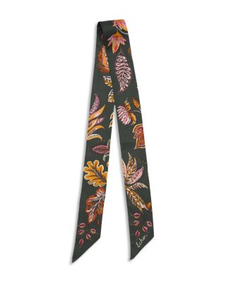 Falling Leaves Silk Ribbon Scarf
