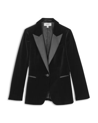 Petites Myrtle Single Breasted Velvet Jacket