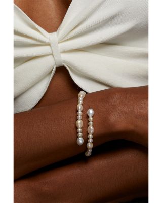 Poppy Cultured Freshwater Pearl Double Wrap Bracelet 