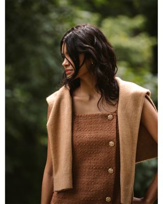 Structured Tweed Mini Dress