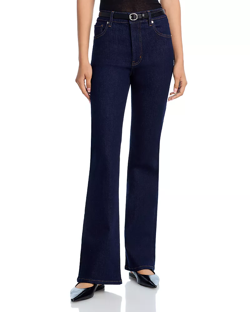 Frame The Reboot High Rise Ankle Bootcut Jeans in Rinse