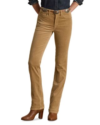 Petites Stretch Corduroy Mid Rise Straight Pant
