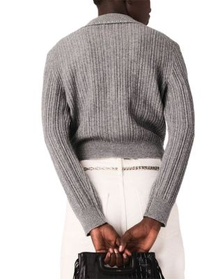 Embellished Wool Cardigan Sweater