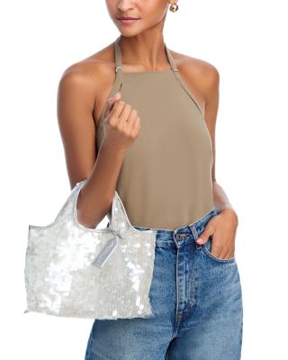 Mini Sequin Mesh Tote Bag