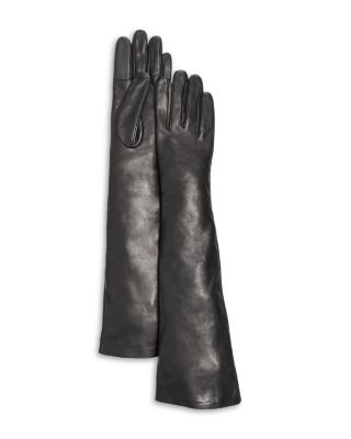 Cashmere Lined Leather Long Tech Gloves - Exclusive