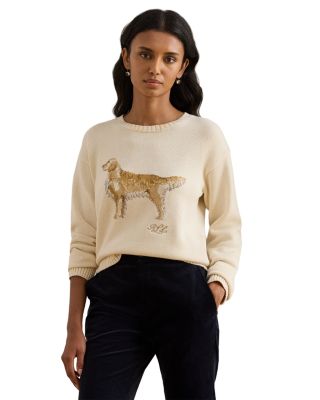 Intarsia Knit Dachshund Sweater