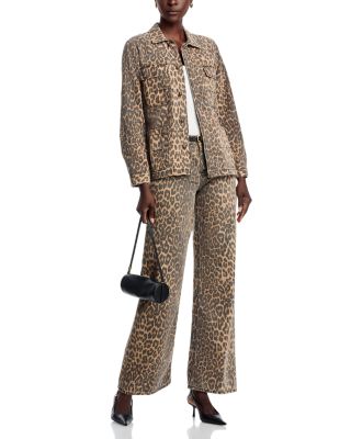 Joan Leopard Print Jeans in Natural Multi