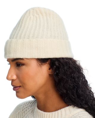Rib Knit Cuff Cashmere Hat - Exclusive
