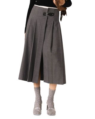 Pleated Midi Skirt