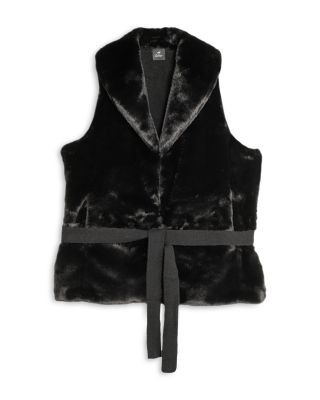 Shawl Collar Faux Fur Vest