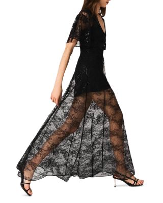 Sequin Lace Maxi Dress