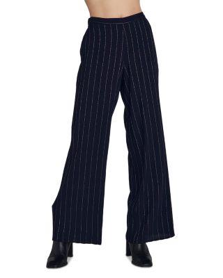 Lurex Stripe Wide Leg Pants