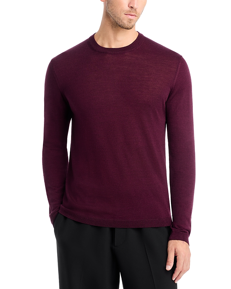 Jack Victor Belvedere Tipped Merino Wool Sweater In Burgundy