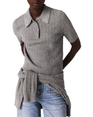 Mitorsa Cable Knit Polo Wool Shirt