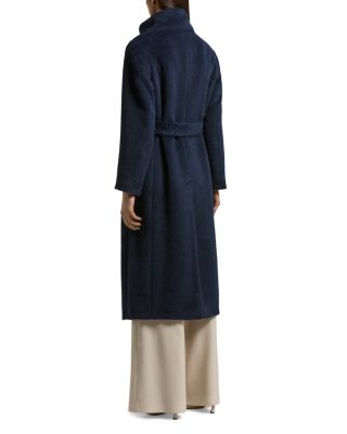 Long Stand Collar Belted Coat