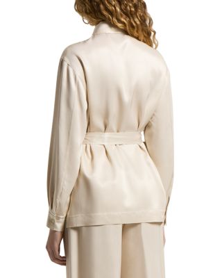 Belted Long Sleeve Blouse