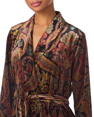 Long Sleeve Shawl Collar Long Robe