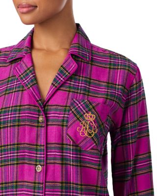 Long Sleeve Notch Collar Pajama Set