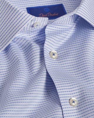 Horizontal Dobby Trim Fit Dress Shirt	