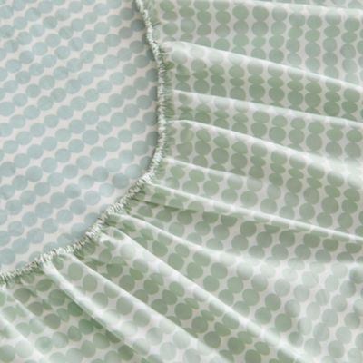 Pikku Rasymatto Pastel Blue Cotton Percale Sheet Set, Queen