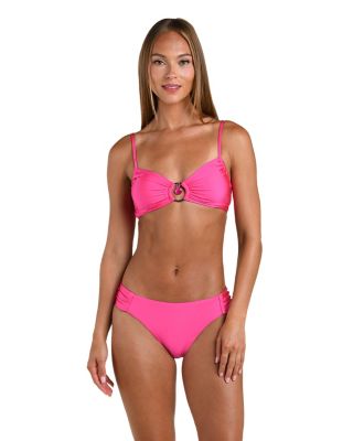 Solid Shirred Side Hipster Bottom