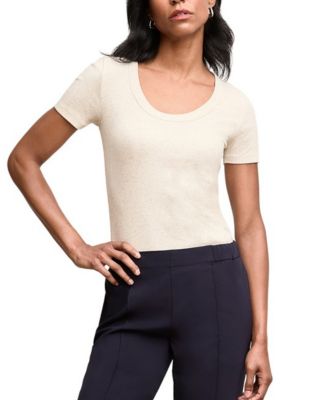  Avi Scoopneck Organic Ribbed Pima Cotton T-Shirt