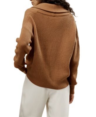 Wool-Cashmere Blend Shawl Collar Cardigan