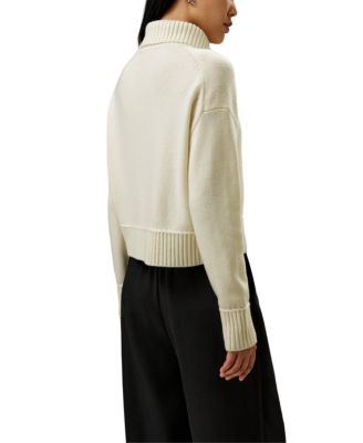 Relaxed Fit Wool-Cashmere Blend Sweater