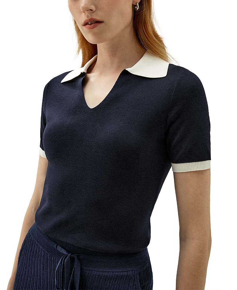 Lilysilk Timeless Mei Silk Knit Polo