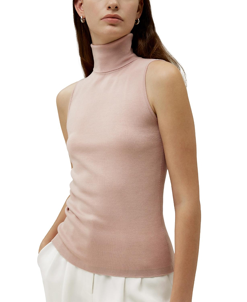 Lilysilk Minimalist Sleeveless Turtleneck Top