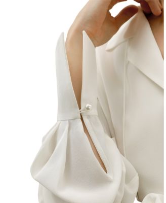 Tie-Detailed Silk Blouse Shirts