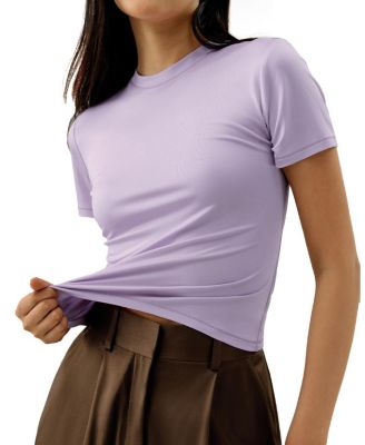 Slim Fitted Silk Jersey Tee