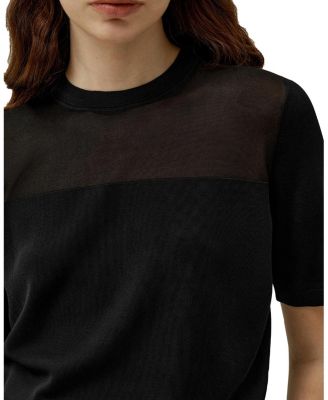 Sophisticated Dual-Knit Silk T-Shirt