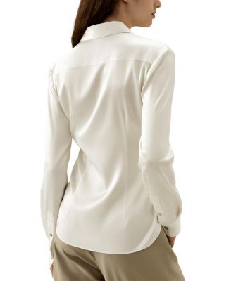 Elegant Silhouette Silk Shirt
