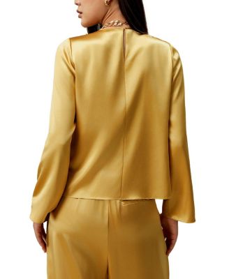 Minimalist Long Sleeve Silk Top