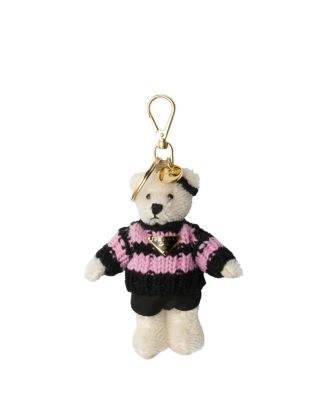 Prada Teddy Bear Bag Charm with Metal Ring | Bloomingdale's