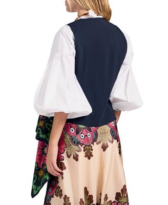 Reversible Scarf Gilet Bounty Plac&eacute;e Red