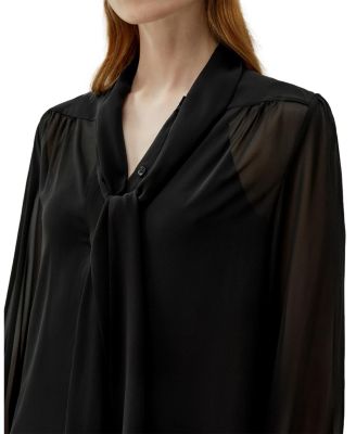 Bow Tie Silk Jasmine Blouse