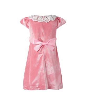Girls' Lace Collar Velvet Dress - Little Kid, Big Kid