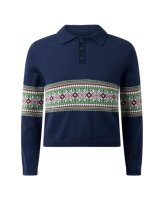 Boys' Fair Isle Collar Sweater - Little Kid, Big Kid