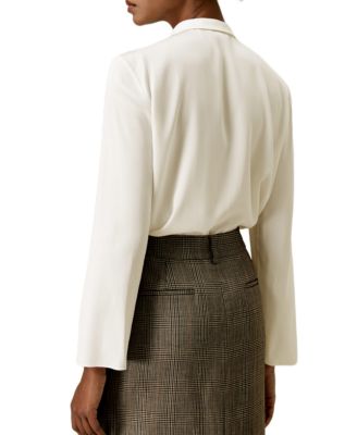 Classic Collar Silk Shirt