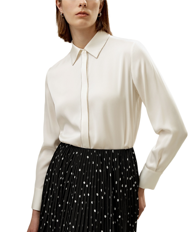 Lilysilk Beaded Chain Silk Shirt